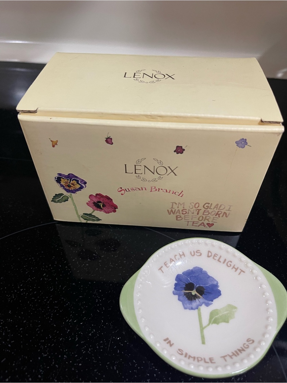 Lenox Susan Branch A Proper Tea tea bag dish perfect gift tea lover collectible